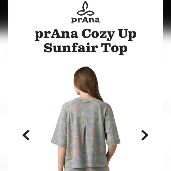 Prana cozy up relaxed fit sunfair top gray & pastel Woman's XL or L. - Picture 3 of 12